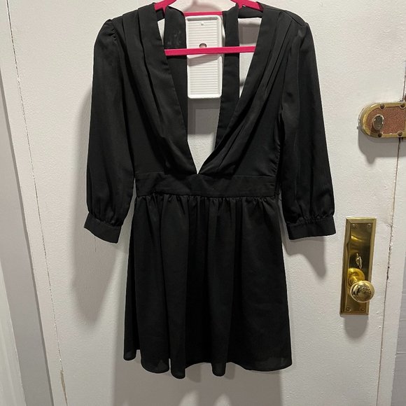 Deep V Skater Dress - Picture 2 of 3